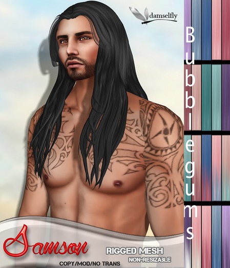 *~*Damselfly*~*Samson Rigged-Mesh Bubblegums