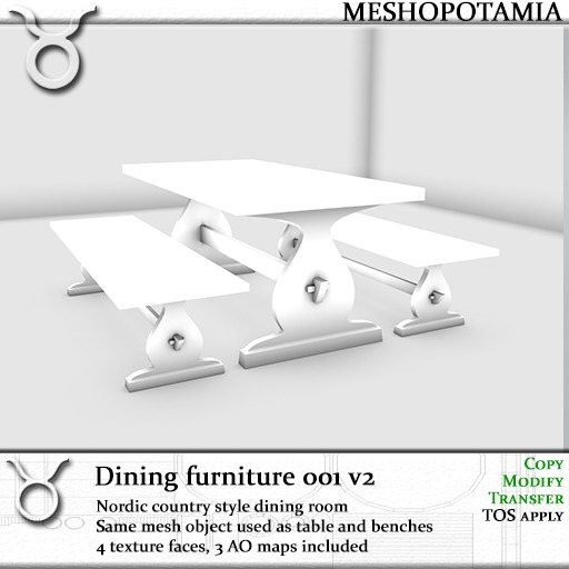 Meshopotiamia Dining Furniture 001 v2