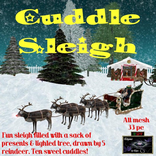 *EbE* Cuddle Sleigh w/Reindeer