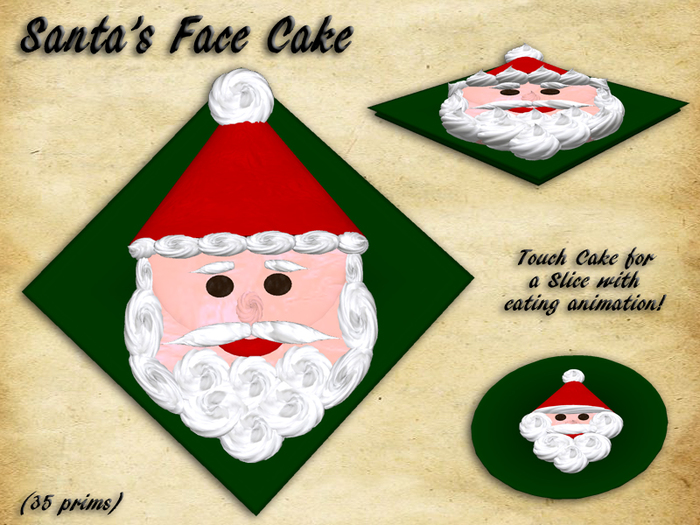 Santa's Face Cake (packed)