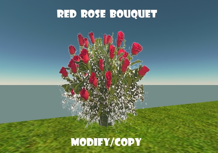 1 Prim Red Rose Bouquet