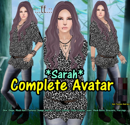 ::.EE.:: Complete Avatar *Sarah*(Hair Textures Change Hud Incl)