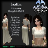 [FPI] Lotus Outfit Cream ~ Rigged Mesh Outfit & Jewelry Accessories