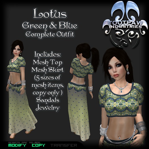 [FPI] Lotus Outfit GB ~ Rigged Mesh Outfit & Jewelry Accessories