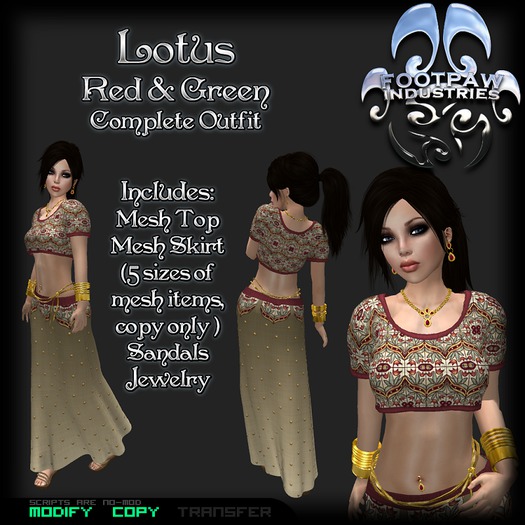 [FPI] Lotus Outfit RG ~ Rigged Mesh Outfit & Jewelry Accessories