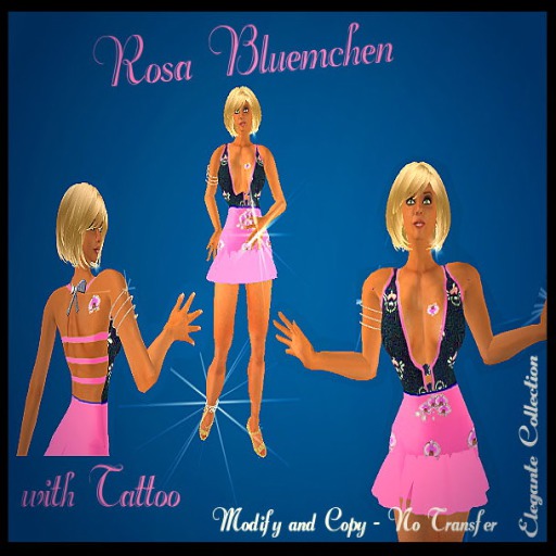 Sifton - Dress Rosa Bluemchen w/ Tattoo