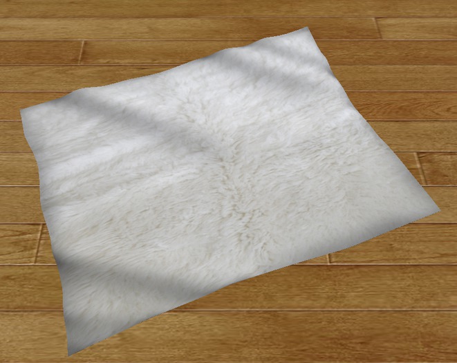 White Mesh Fur Rug