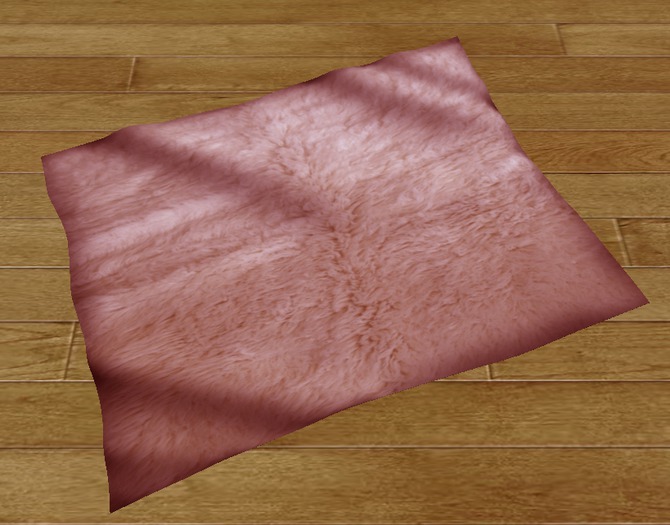 Salmon Mesh Fur Rug