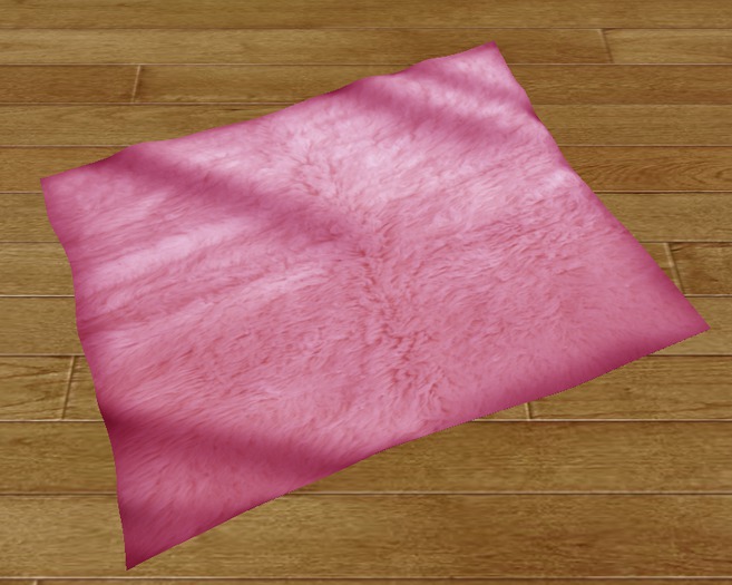 Pink Mesh Fur Rug