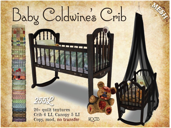 dark walnut crib