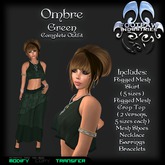 [FPI] Ombre Green ~ Complete Ensemble Outfit with Jewelry & Shoes