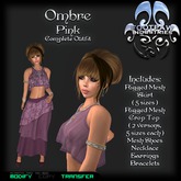 [FPI] Ombre Pink ~ Complete Ensemble Outfit with Jewelry & Shoes