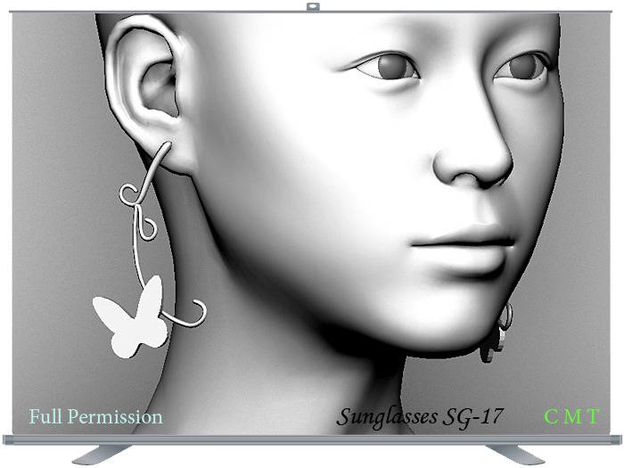 Butterfly earrings3 Full Permission