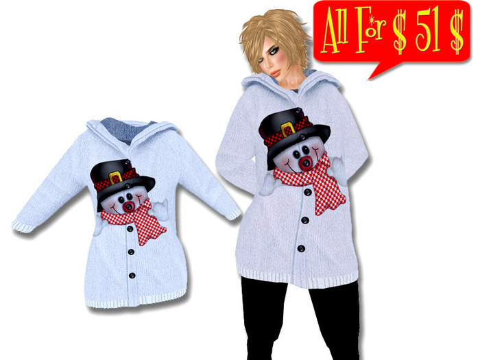 All for $ 51 $- Hooded Cardigan