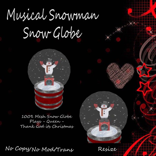 Musical Snowman Snow Globe