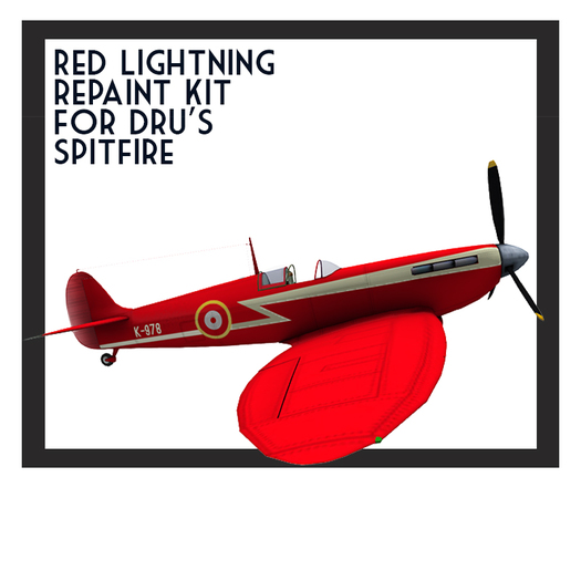 Red spitfire lightning repaint kit