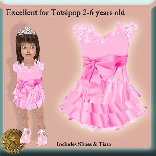 Pink Party Dress Totsipop Avatar 2-6 yrs