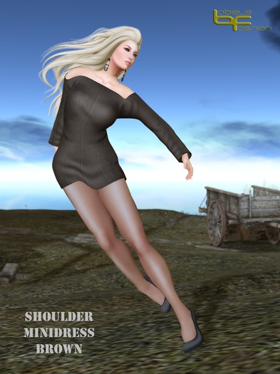 Babele Fashion :: Shoulder Minidress Brown