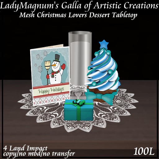 LadyM's Mesh Christmas Lovers Dessert Tabletop - Blueberry