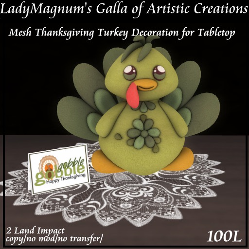 LadyM's Thanksgiving Tabletop Decoration w sound No 9