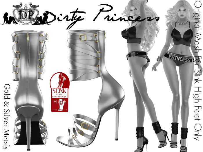 **Dirty Princess**Always Princess Mesh Heels-Silver