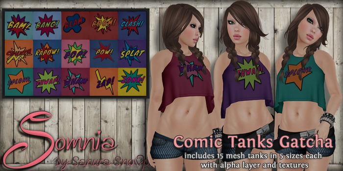 .: Somnia :. Comic Tanks {No Transfer} {Crated}