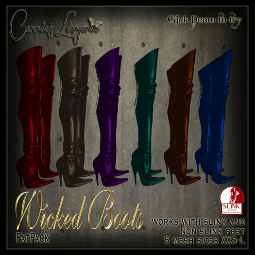 CB~Wicked Boots Black
