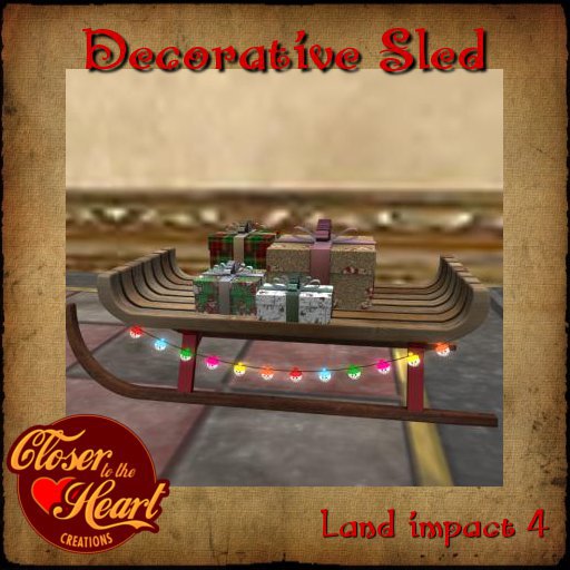 Decorative Sled BOXED