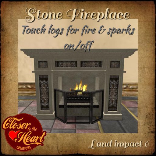Stone Fireplace BOXED