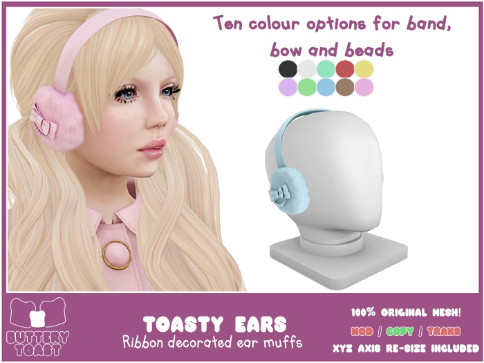 -Buttery Toast- Toasty Ears - Blue