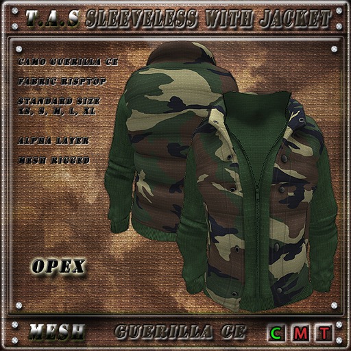 FOLDER SLEEVELESS WITH JACKET GUERILLA CE OPEX