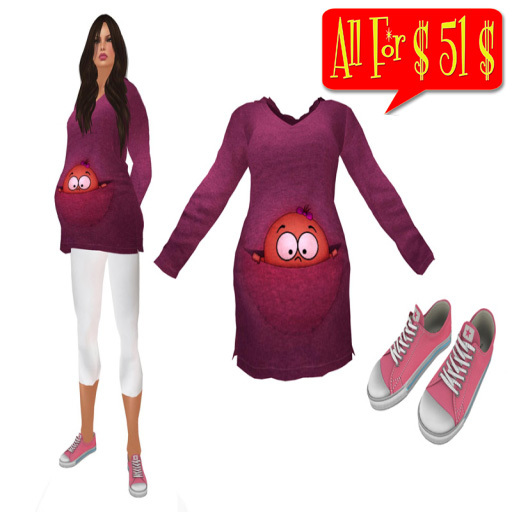 Maternity Tunic - pink girl
