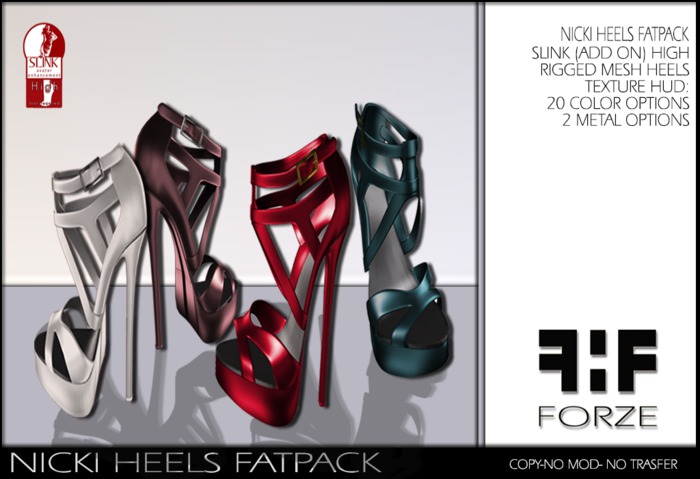 -FORZE- Nicki Heels (Slink-Add On) High (FATPACK)