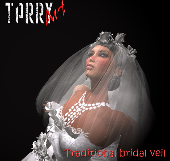 along traditional veil that covers the face of the bride