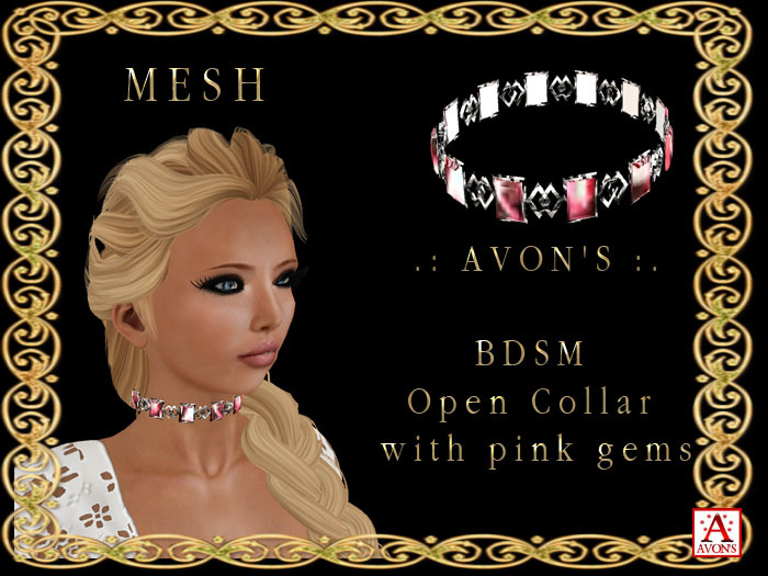 .: AVON'S :.  Open Collar with pink gems