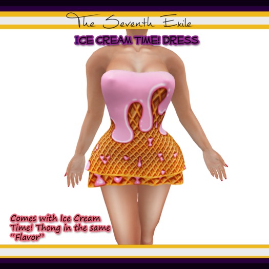 The Seventh Exile: Ice Cream Time! Dress - Bubble Gum
