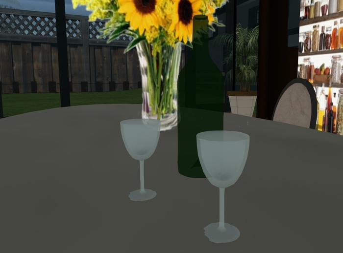 Bouteille de vin et coupe