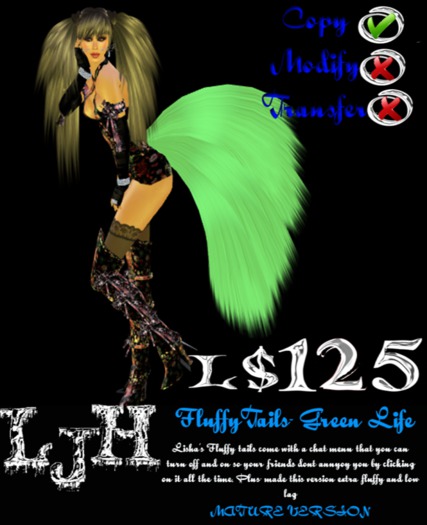 [LJH] Lisha's Fluffy Tail Green Life