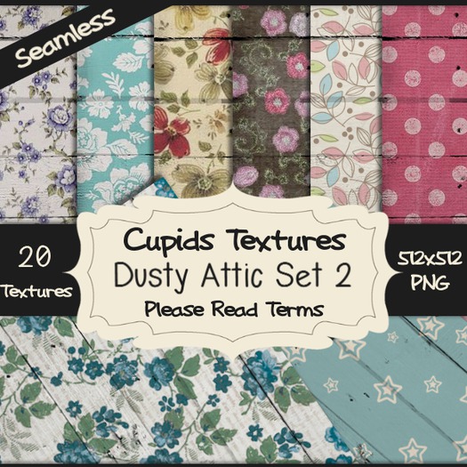 *Cupids Textures * 20 THE DUSTY ATTIC SET 2