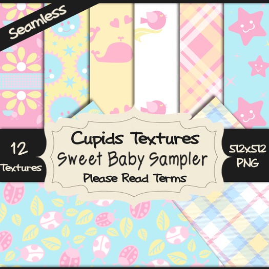 *Cupids Textures * 16 SWEET BABY SAMPLER SAMPLER