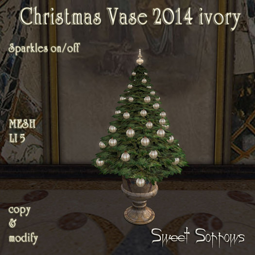 Christmas Vase 2014 ivory - MESH