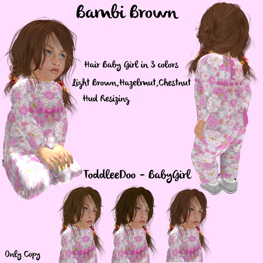Toddleedoo Baby Hair Bambi  Brown
