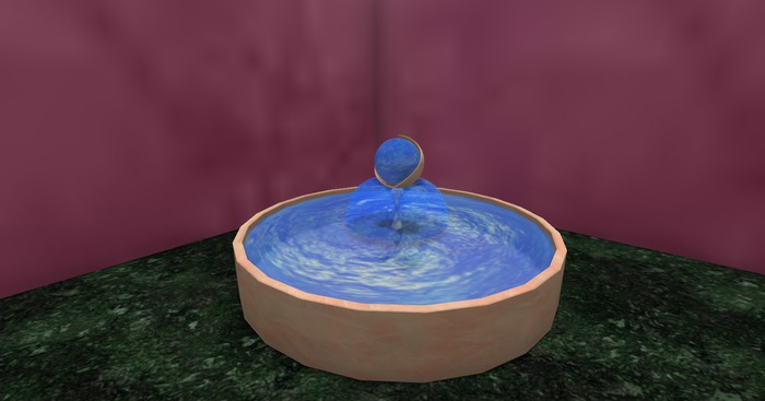 Pedestal Fountain --  Peach