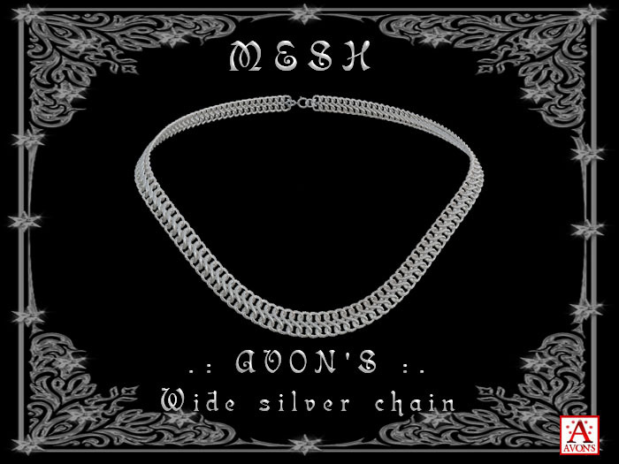 .: AVON'S :. Wide silver chain - Mesh