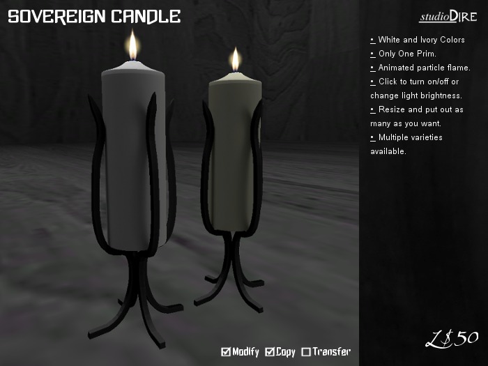 /studioDire/ Sovereign Candle - White/Ivory