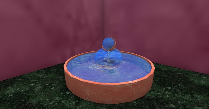 Pedestal Fountain -- Pomegranate
