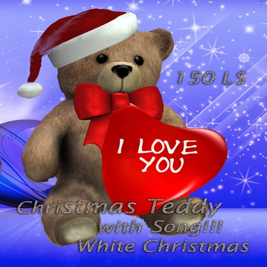 Teddy with Song White Cristmas