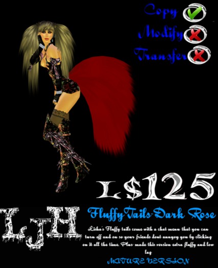 [LJH] Lisha's Fluffy Tail Dark Rose