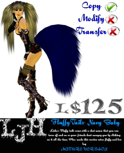[LJH] Lisha's Fluffy Tail Navy Baby