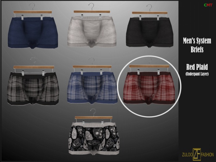 Zuloo - Men's Briefs - Red Plaid